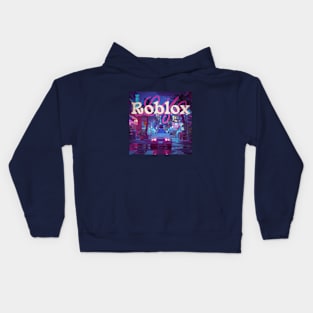 Life is a roblox Kids Hoodie